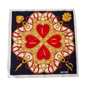 Moschino LOVE Cotton Pocket Square 17"